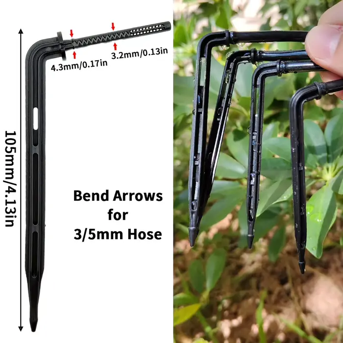WUJIE-Kit de micro goutteurs d'irrigation pour tuyau de 3/5mm, flèche courbée, pour arrosage de jard