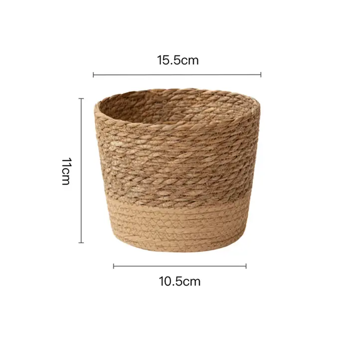 Panier de rangement en rotin tressé pour plantes, pot de fleurs en osier, jardinière artisanale tiss
