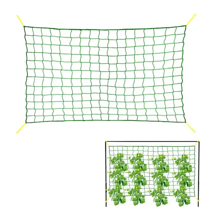 Filet de jardin en nylon vert, treillis pour plantes grimpantes, filet à mailles rapide pour concomb