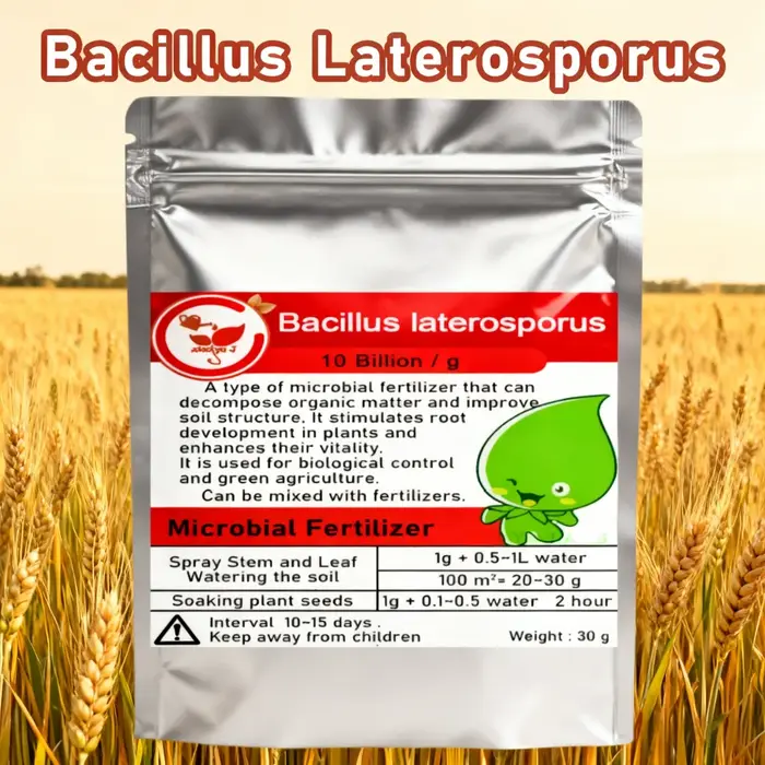 Engrais organique vert à base de Bacillus Lateralosporus 30g pour usage agricole, stimule la croissa