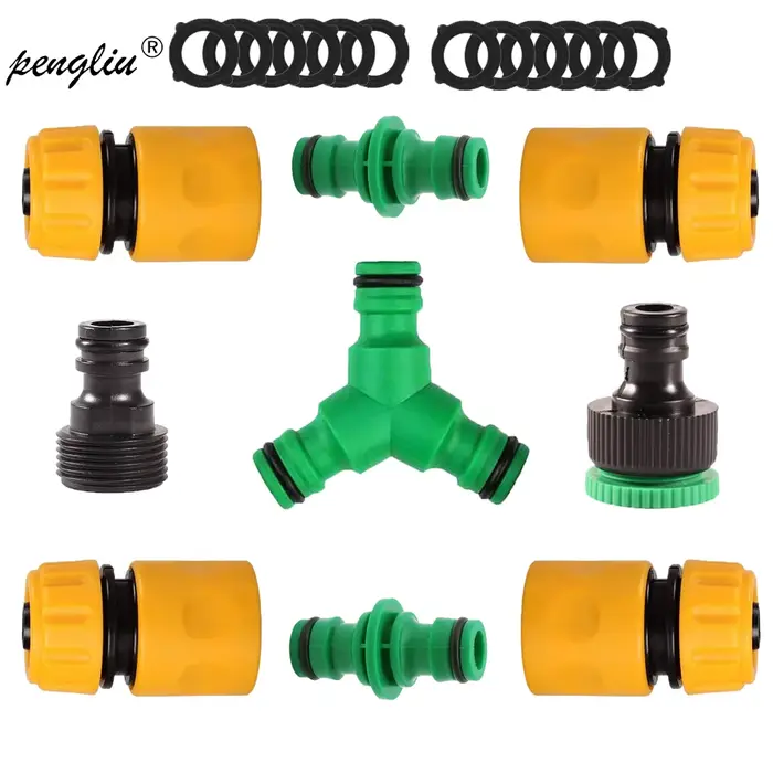 Tuyau d'arrosage de jardin ABS, raccord rapide, extrémité de 1/2 pouces, filetage intérieur et extér