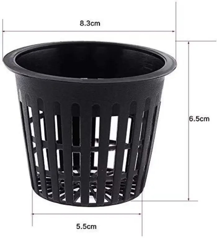 Pots en filet robustes de 3 pouces, gobelets hydroponiques, filet en maille fendue pour jardin, plan