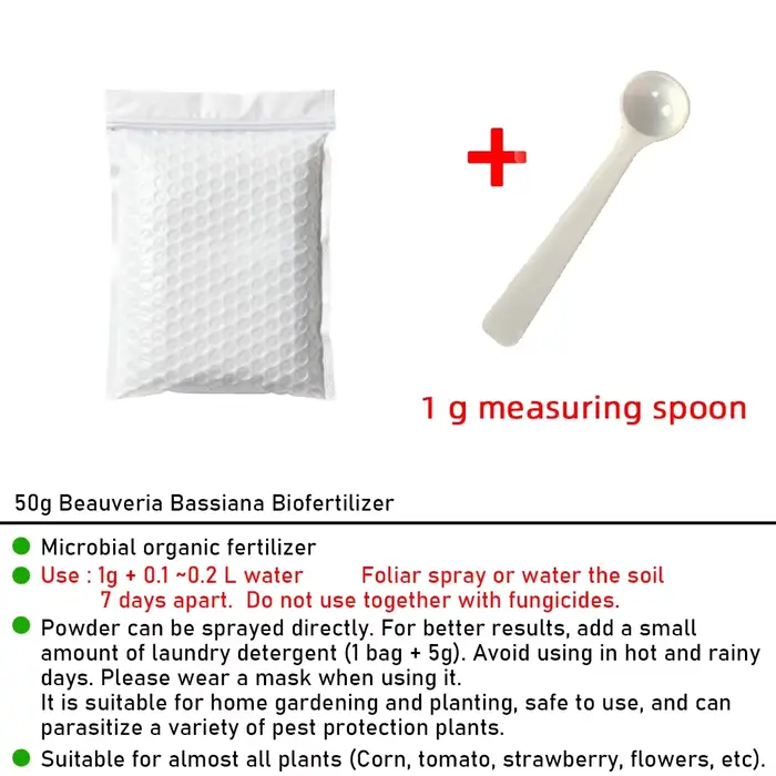 50g d'engrais organique microbien à base de Beauveria Bassiana