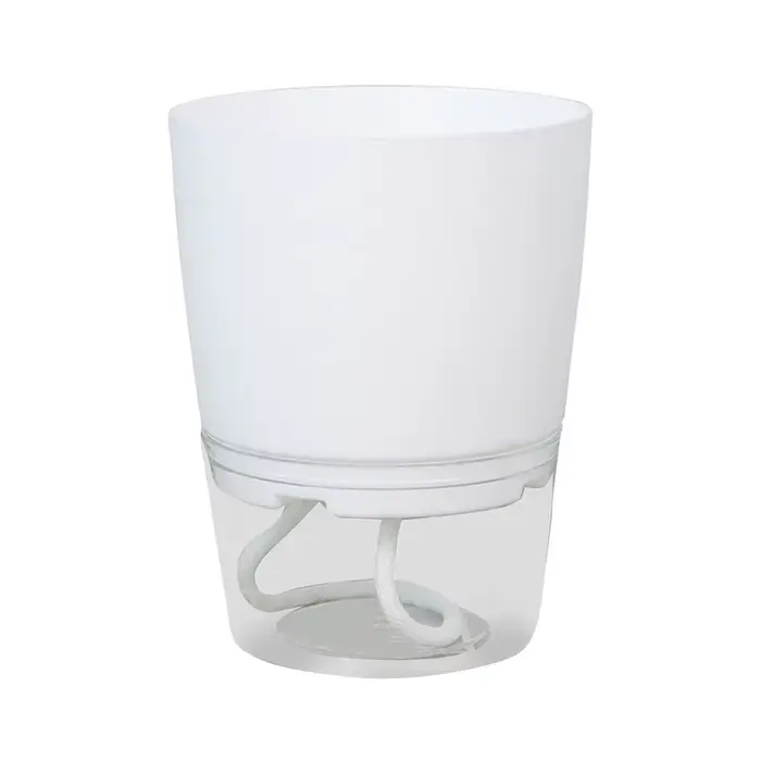 Pot de fleur hydroponique paresseux, Absorbant d'eau automatique, Transparent, Double couche, résine