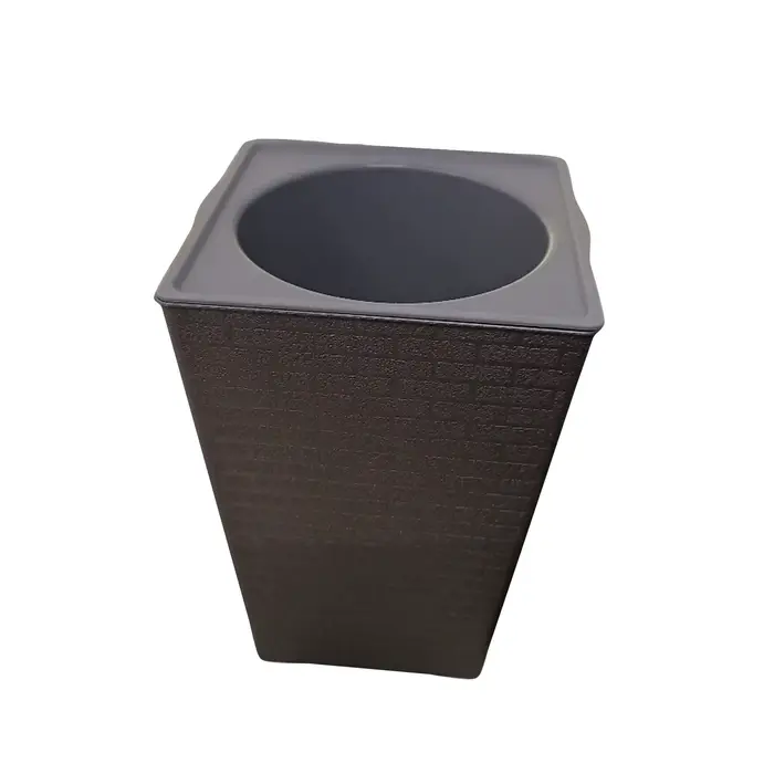 Grand pot de fleurs imitation métal plastique