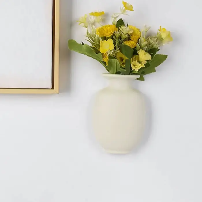 1pc, Vase mural auto-adhésif Pot de fleur suspendu décoratif réutilisable