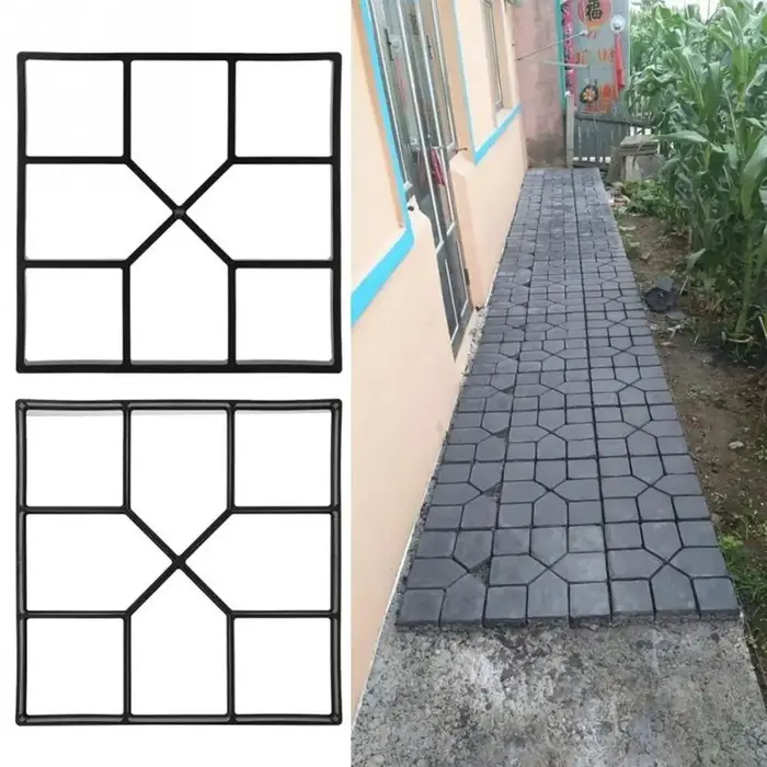 Outil de bricolage en plastique pour pavage de jardin, allée de cour, chemin en béton, route en cime