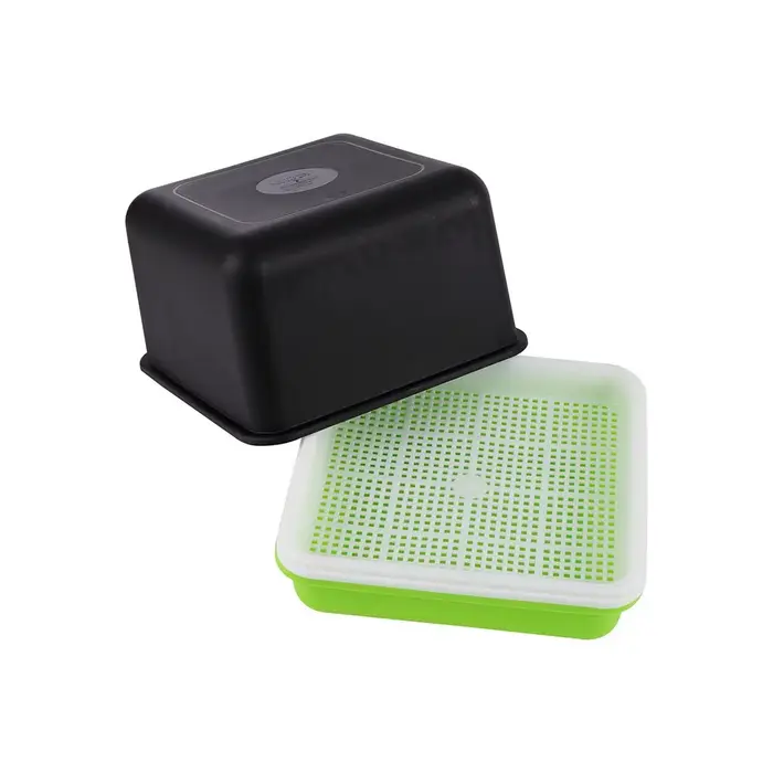 Boîte de plantation de germes hydroponiques, 4 pièces, plantes à ail respirantes, cacahuètes, Pot de