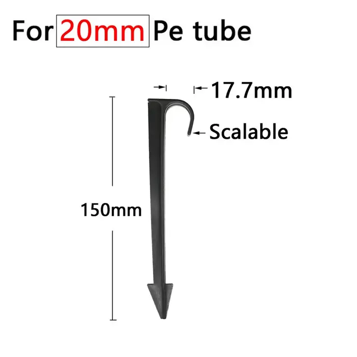 Jardin 1/4 "3/8" 16mm 20mm tuyau 11cm 20cm "C" forme fixe tiges support support 3/5 4/7mm tuyau d'ir