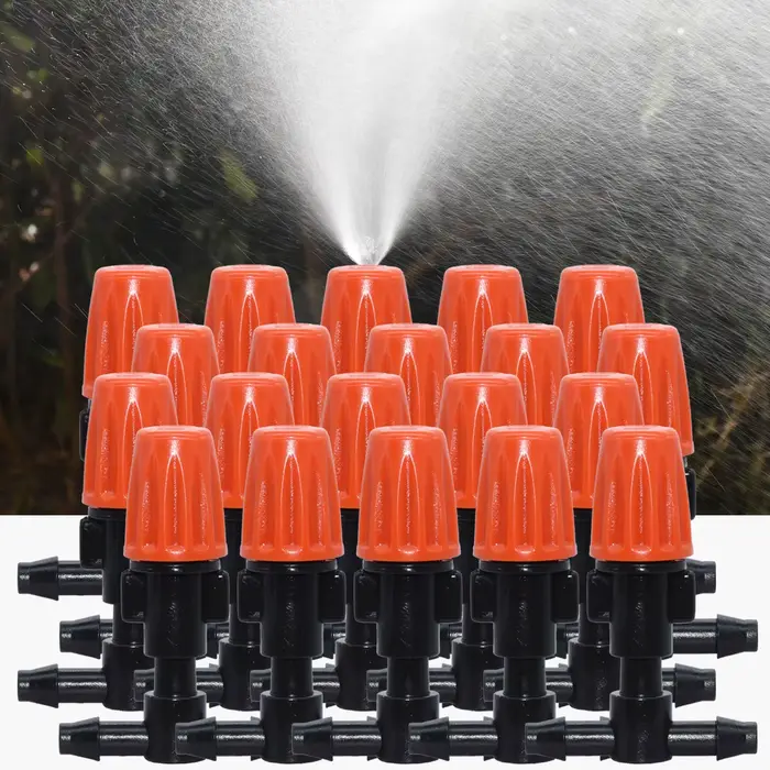 KESLA 25 pièces buse de brumisation en plastique réglable d'irrigation goutte à goutte 4/7mm connect