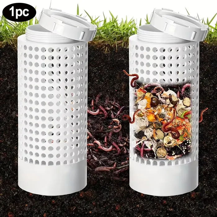 Poubelle de compostage de ver en PVC, pour petits Pots de fleurs et de jardin, Tube de compostage de