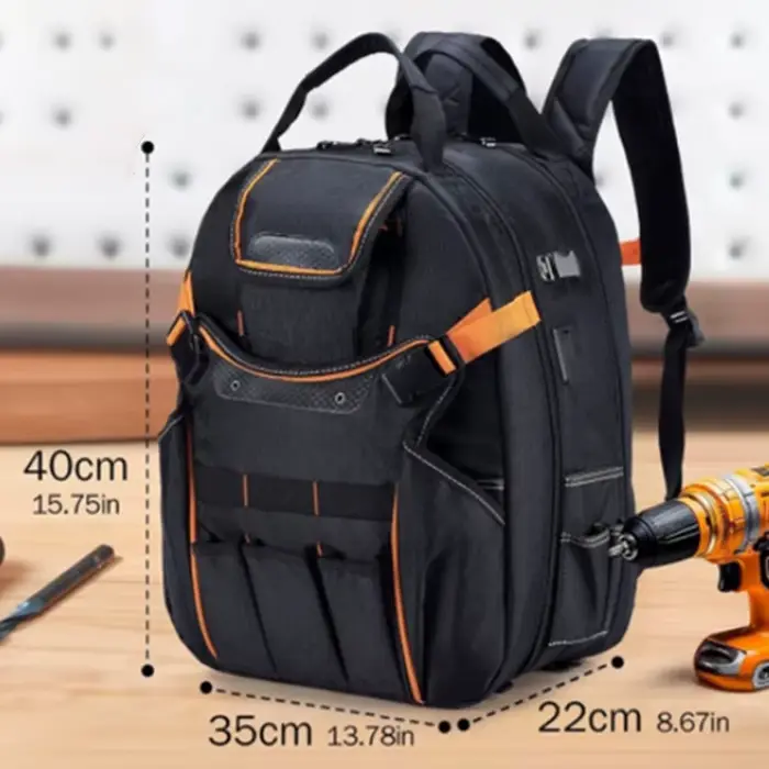 Sac à outils pour électricien, menuiserie professionnelle, sac à outils complet, bretelles portables