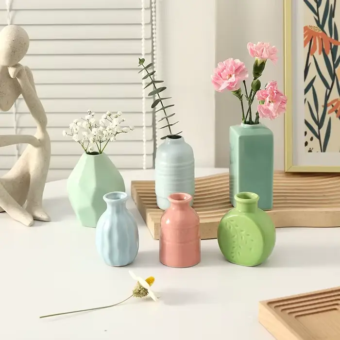 Ins-Mini vase à fleurs en céramique coloré