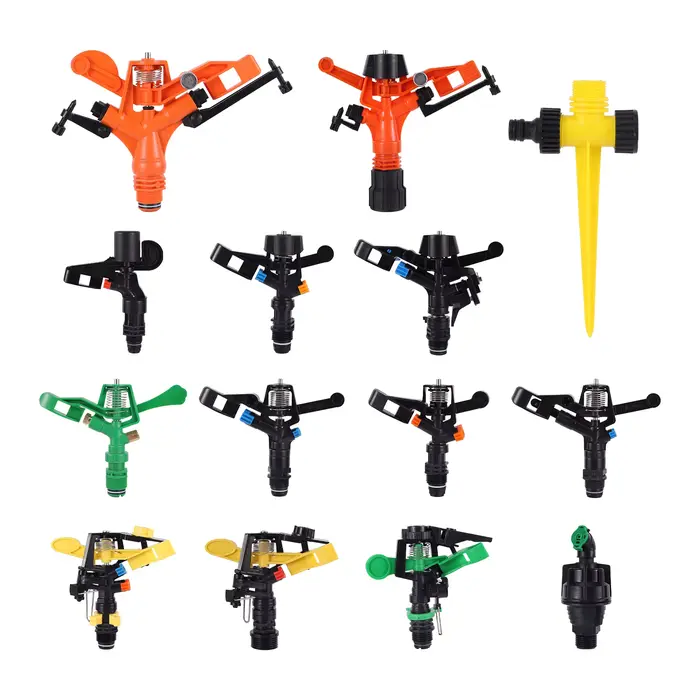 Arroseur rotatif automatique à 360 degrés, 1/2 "3/4", arroseur à percussion pour pelouse, Irrigation