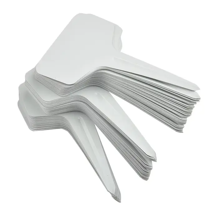 Étiquettes de plantes en plastique PVC blanc, marqueur de Type T, étiquette de jardin pour pépinière