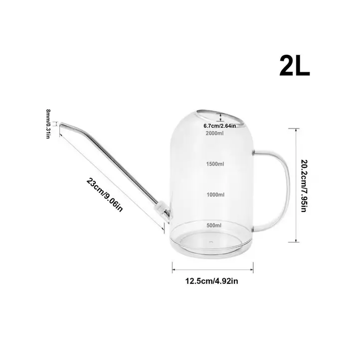Arrosoirs à long bec pour plantes, pots d'arrosage à long bec de 2L, dispositifs d'arrosage pour fle
