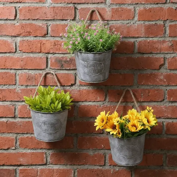 Pot de fleurs suspendu vintage pratique