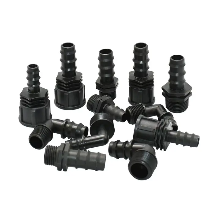 Connecteur de tuyau en PE 16/20/25mm, 2 pièces, pour filetage 1/2 3/4 1 pouce, raccord de barbecue e