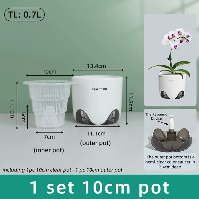 Pots d'orchidées Meshpot avec trous pour repoulter le jardinière d'orchidée en céramique à imitation