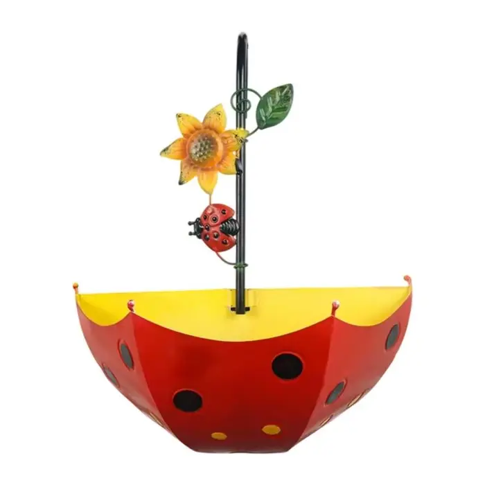 Pot fleur suspendu en fer E8BD, avec trous Drainage, pour hangar fenêtre, Installation facile dans c