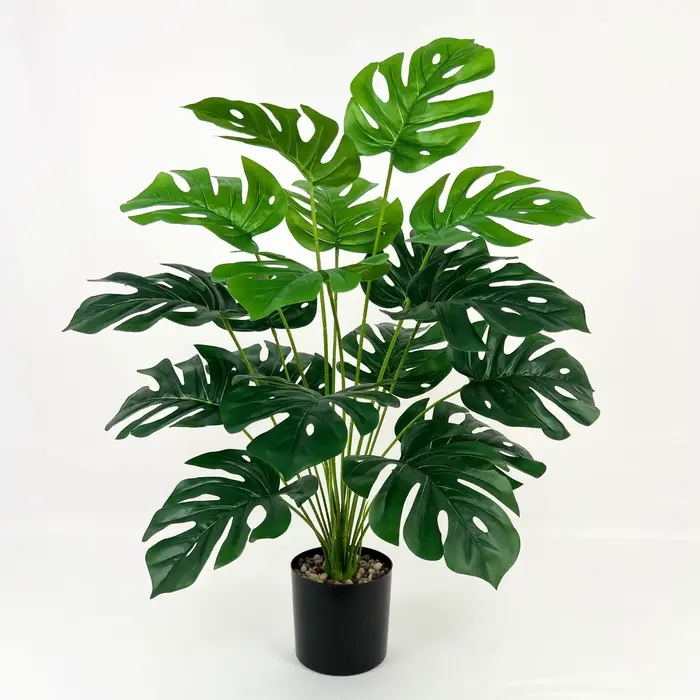 Simulation Monstera-Grande plante verte à 18 feuilles, aménagement paysager, grande décoration de ma