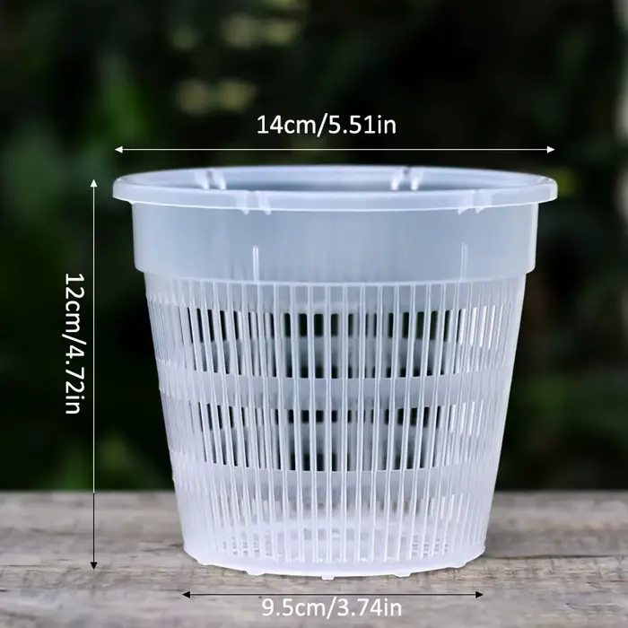 Lot de 6 pots à orchidées transparents avec trous de drainage