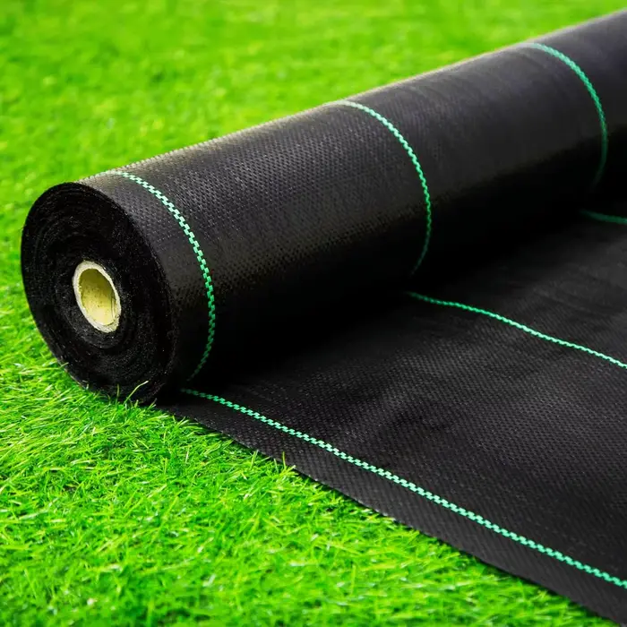 Film de paillis en plastique noir, tissu de contrôle de désherbage de jardinage, tissu Anti-herbe dé