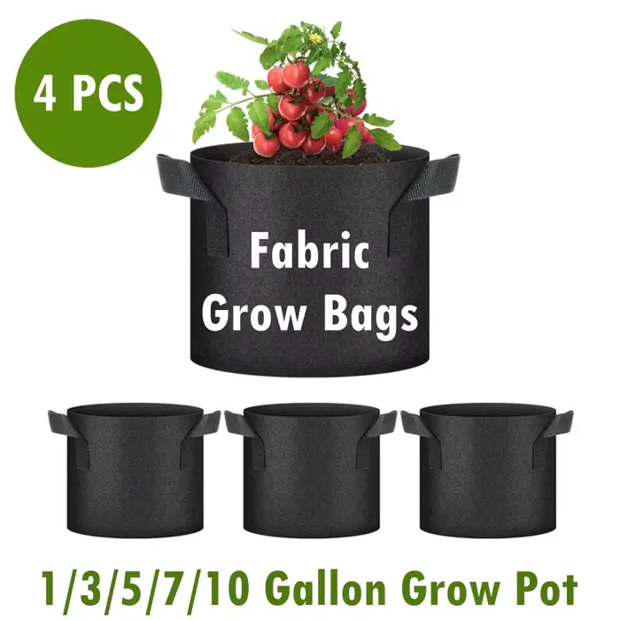 1/3/5/7/10 Gallons tissu noir plante de jardin cultiver sacs Portable légumes Pot de fleur planteur 