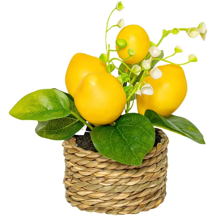 Citronnier artificiel réaliste de 15 cm