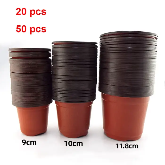 Pot de pépinière en plastique, 20 pièces/50 pièces, Pot de démarrage de graines, conteneur de plante