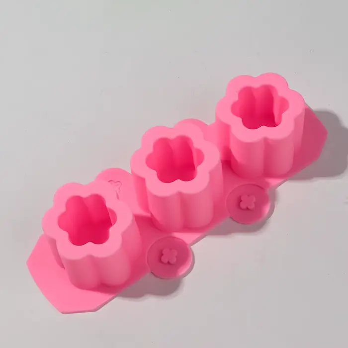 Pot de fleurs en béton à 3 trous, moule en Silicone, Vase Succulent, gypse, béton, ciment, argile, o