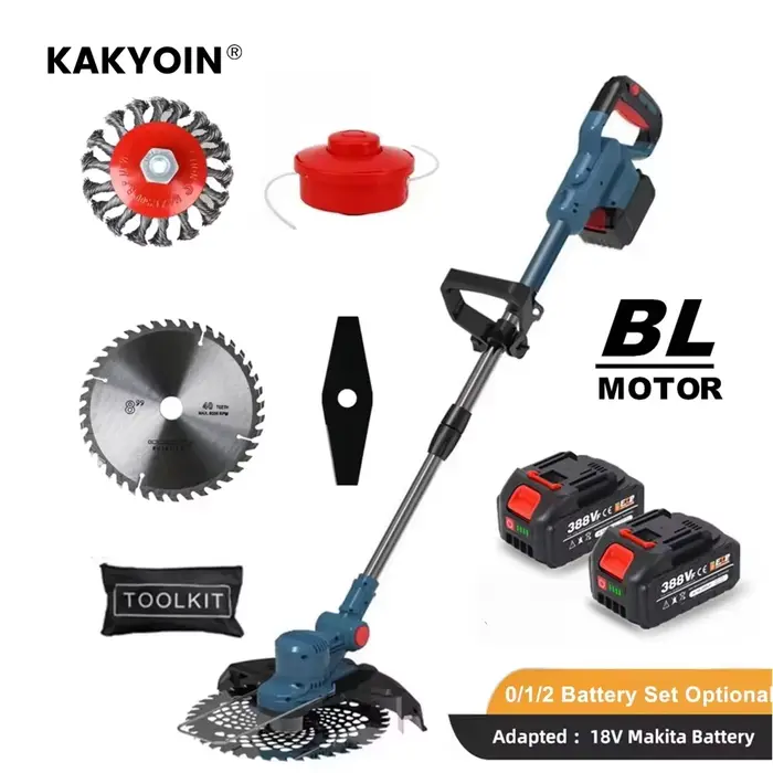 Tondeuse à gazon sans fil avec moteur sans balais, débroussailleuse électrique, outils de jardinage 
