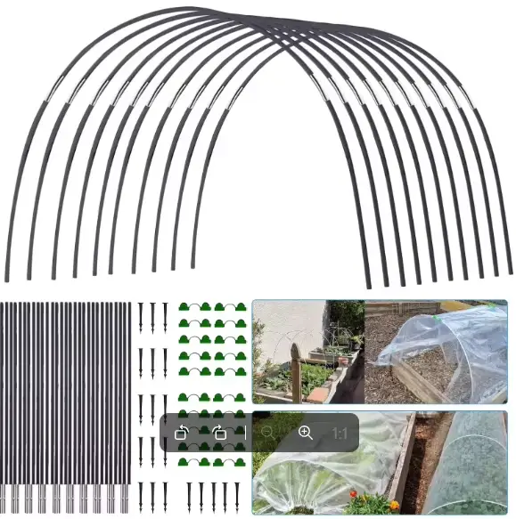Cadre de Support pour hangar à petit arc de jardinage, tige de Support en fibre de verre pour serre 