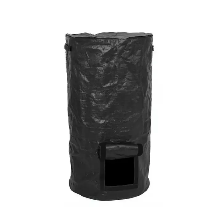 Poubelle de compostage de jardin noire, jardinage en plein air, avec couvercle, Solution de composta