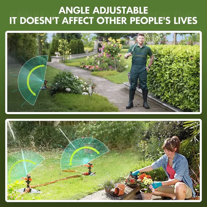 Arroseurs de pelouse d'arrosage de jardin automatique 360 °   Système d'arrosage par irrigation rota