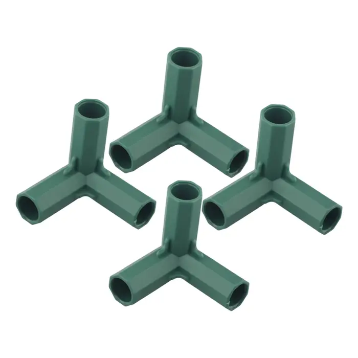 Connecteurs de construction de cadre de serre en plastique de 16mm, 4 pièces, Structure de jardin ex