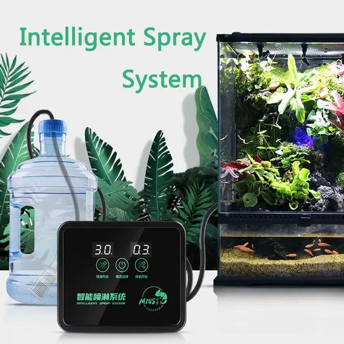 Système de pulvérisation intelligent avec écran tactile Système d'arrosage Terrariums Humidificateur