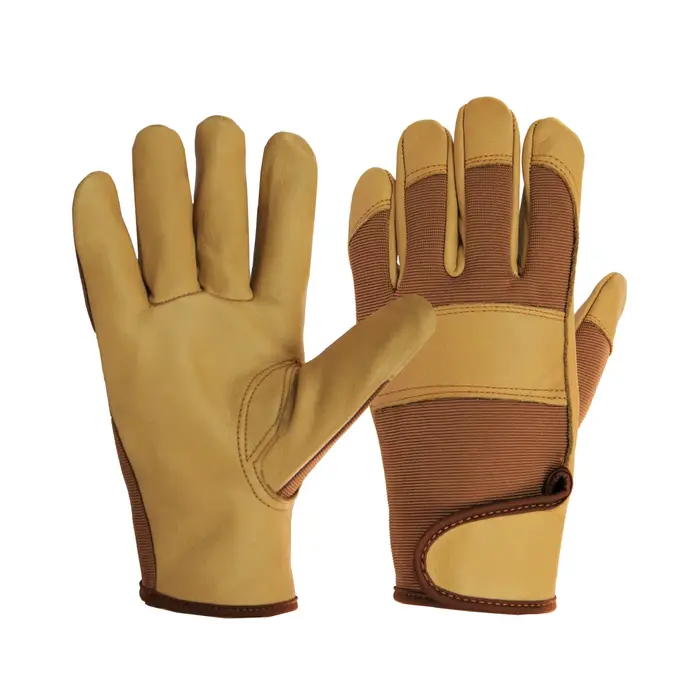 Gants de travail de jardinage en cuir de qualité supérieure pour femmes et hommes, en cuir de vache 