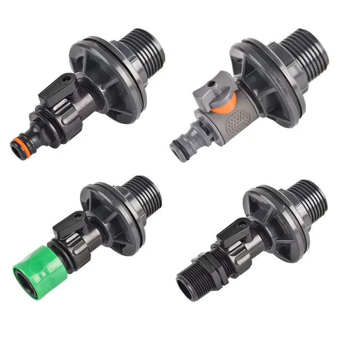 Kit de robinets de baril de pluie en PVC de 1/2 3/4 pouces, pour barils de pluie, aquariums, réservo
