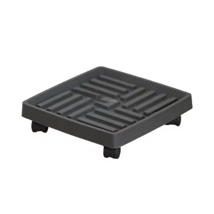 Plateaux de support de Pot de fleur mobiles, plateau de Pot de fleurs multifonctionnel en plastique,