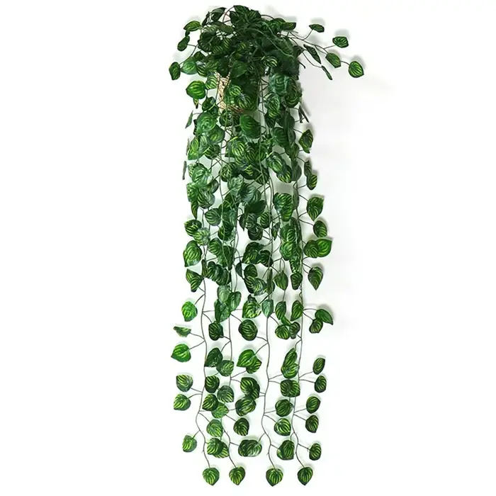 Plantes artificielles suspendues avec Pot, fausses plantes suspendues en vignes, étagères, décoratio