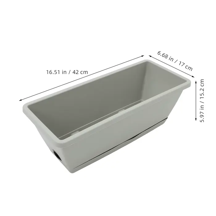 Grands jardinières rectangulaires, Pots de fleurs pour jardin, boîte de fenêtre de légumes, conteneu