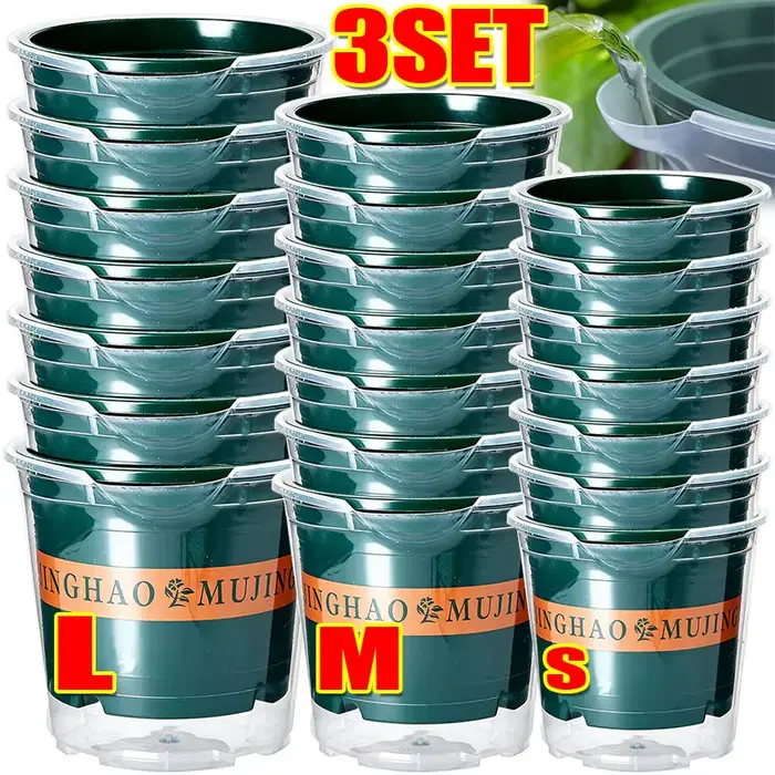 Pots de fleurs auto-arrosants pour plantes vertes d'intérieur et de rebord de fenêtre