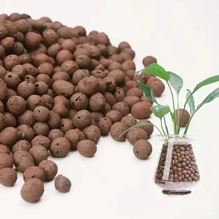 Des galets d'argile élargis hydroponiques de jardin – Granulés ovales en céramique organique pour pots