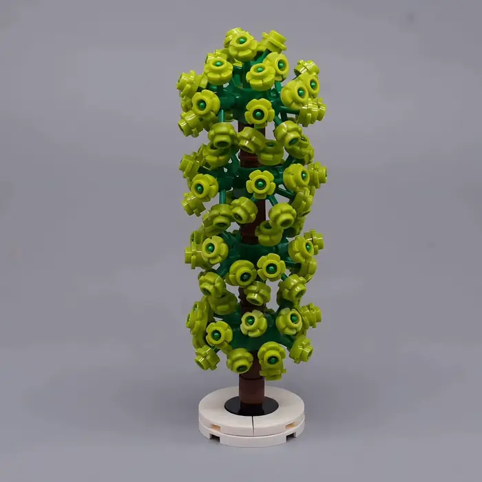 MOC – plantes vertes urbaines, hortensia et arbre arc-en-ciel, décoration de jardin de mariage, blocs de construction DIY pour enfants, jouets cadeau