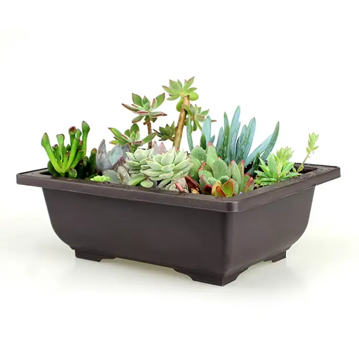 Pot de fleur Imitation plastique, 1 pièce, Pots carrés de balcon, bol de bonsaï de fleur, bassin de 