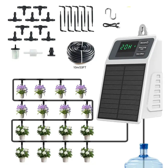 Système d'irrigation solaire amélioré, arrosage automatique des plantes, fournitures pour la maison 