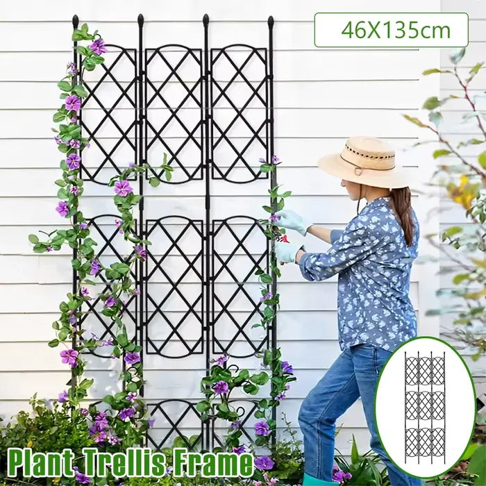 Cadre en treillis pour plantes de jardin, piquets de support pour plantes grimpantes, extérieur, mul