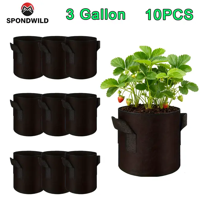 SPONDWILD 30 pièces 15 gallons tomates/pommes de terre sacs de culture épaissi Non-tissé tissu jardi