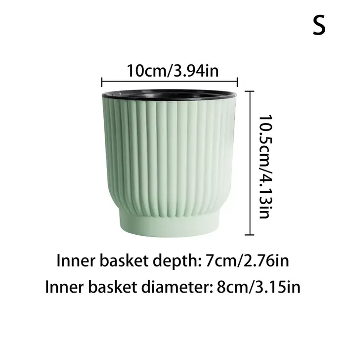 Pot de fleurs auto-arrosant à double couche pour hydroponie, en plastique, pour bonsaïs, plantes suc
